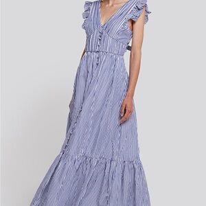 Self-Portrait Striped Maxi Dress